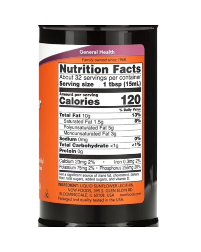 Now Foods Liquid Lecithin Жидкий лецитин 473 мл