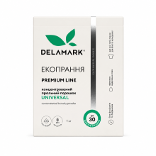 Концентр. безфосф. пральний порошок DeLaMark Premium Line Universal з ефектом кондиціонера 1 кг