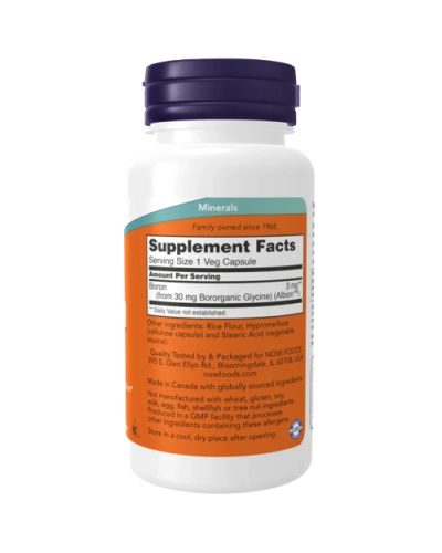 Now Foods Boron Бор 3 мг 100 vegcaps