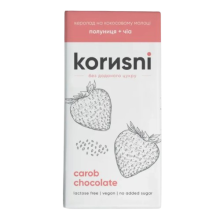 Шоколад KORИSNI керобний молочний Полуниця-Чіа 85 г