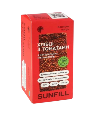 Хлібці SUNFILL з томатами 100 г