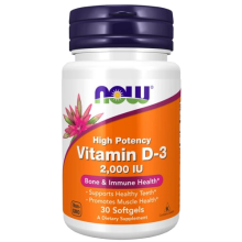 Now Foods Витамин D3 2000 МО 30 капс.