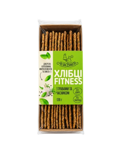 Хлібці Фітнес з травами та часником Ay da Baker 120 г
