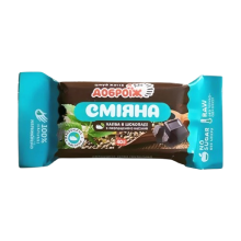Халва Доброїж Сміяна в чорному шоколадi з насінням коноплі без цукру 40 г