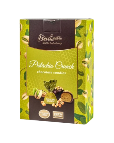 Натуральні цукерки MonLasa Фісташковий кранч без цукру 100 г