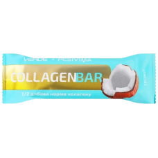 Батончик з морським колагеном VERDE COLLAGEN BAR з кокосом у чорному шоколаді 30 г
