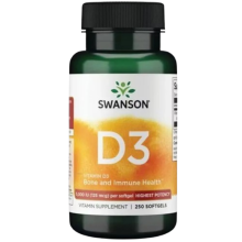 Swanson Витамин D3 5000 МЕ/125 мг 250 капс.