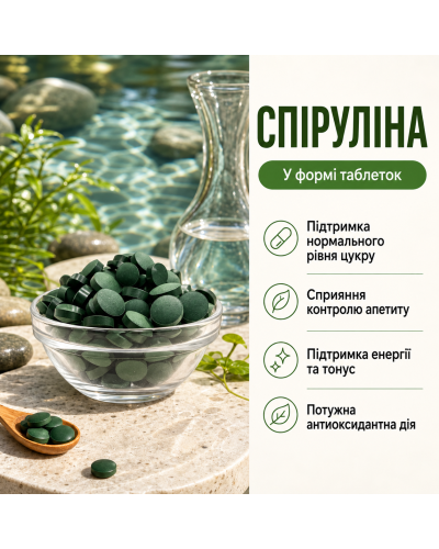 Спирулина в таблетках на вес, цена за 100 г