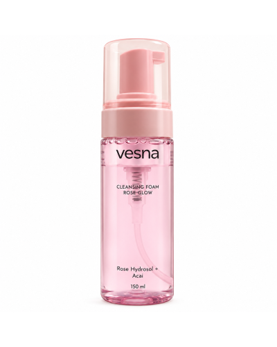 Пенка очищающая VESNA ROSE GLOW с розовой водой и асаи 150 мл