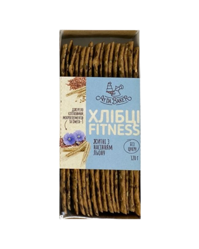 Хлібці Фітнес житні з насінням льону Ay da Baker 120 г