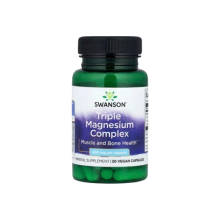 Swanson Triple Magnesium Complex Потрійний магнієвий комплекс 400 мг 30 vegcaps