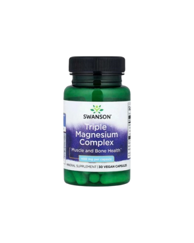 Swanson Triple Magnesium Complex Потрійний магнієвий комплекс 400 мг 30 vegcaps