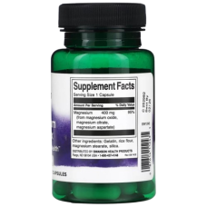 Swanson Triple Magnesium Complex Потрійний магнієвий комплекс 400 мг 30 vegcaps