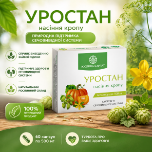 Уростан Рослина Карпат: м’яка підтримка сечовидільної системи без перевантаження