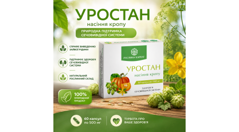 Уростан Рослина Карпат: м’яка підтримка сечовидільної системи без перевантаження