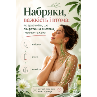 Набряки, важкість і втома: як зрозуміти, що лімфатична система перевантажена