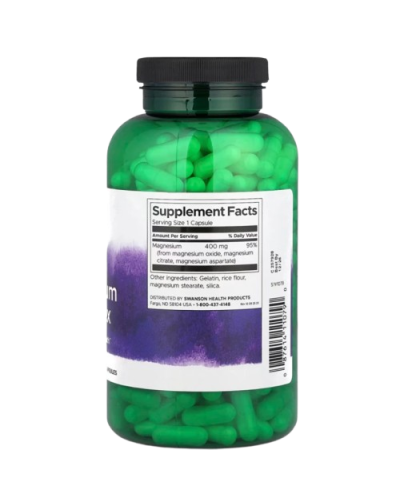 Swanson Triple Magnesium Complex Потрійний магнієвий комплекс 400 мг 300 vegcaps