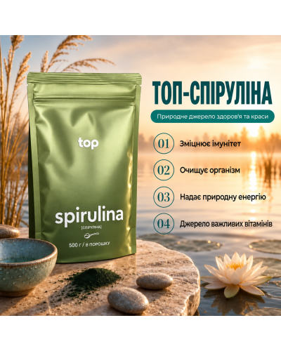 ТОП-Спіруліна з озера Ченхай у порошку 500 г