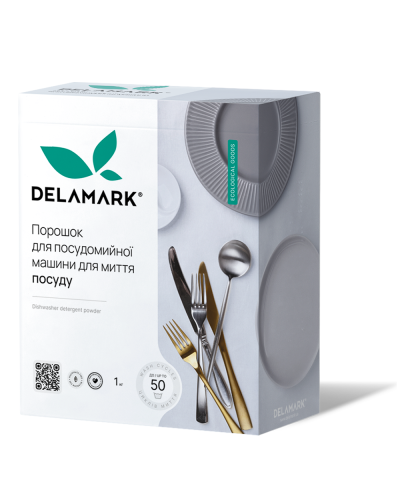 ЕКОзасіб (порошок) для миття посуду в посудомийній машині DeLaMark 1 кг