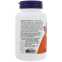 Now Foods Alpha Lipoic Acid Альфа-ліпоєва кислота 250 мг 60 vegcaps