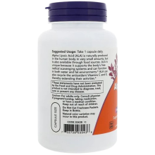 Now Foods Alpha Lipoic Acid Альфа-ліпоєва кислота 250 мг 60 vegcaps