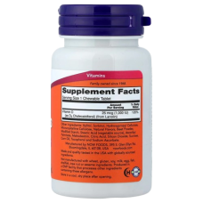 Now Foods Витамин D3 1000 МЕ 180 жевательных таблеток