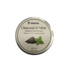 Зубний порошок VESNA відбілюючий Вугілля та М'ята 35 г