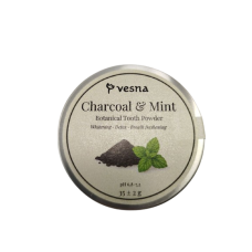 Зубний порошок VESNA відбілюючий Вугілля та М'ята 35 г