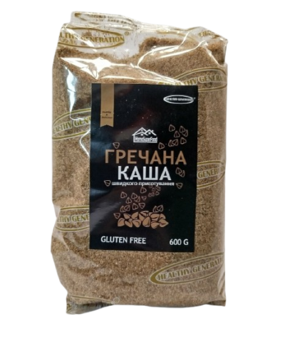 Каша гречана швидкого приготування Healthy Generation 600 г