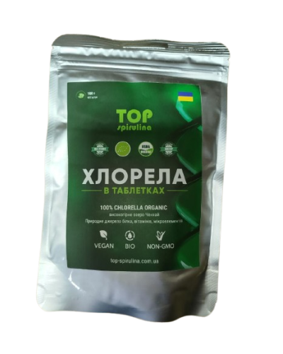 ТОП-Хлорела з озера Ченхай в таблетках 100 г