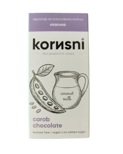 Шоколад KORИSNI керобний на кокосовому молоці 85 г