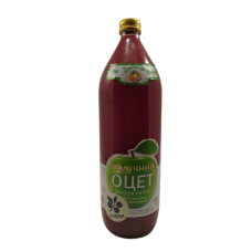 Оцет яблучно-терновий Адамівка нефільтрований, непастеризований 1 л