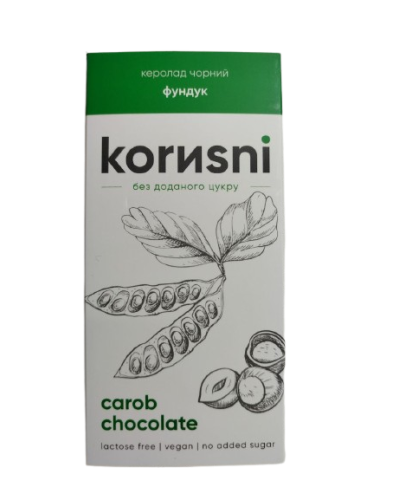Шоколад KORИSNI керобний чорний Фундук 85 г