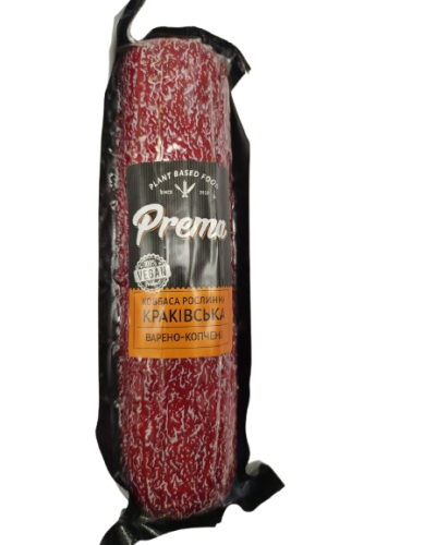 Ковбаса веганська Prema Краківська варено-копчена 360 г