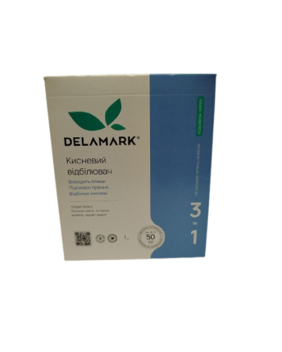 Екозасіб кисневий для відбілювання, виведення плям, посилення прання DeLaMark 1000 г