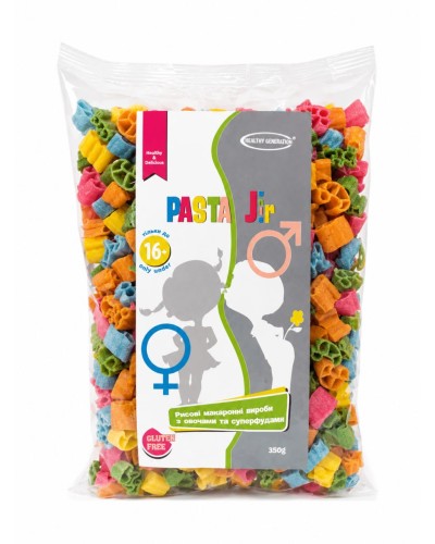 Макароны без глютена Pasta Junior рисовые с овощами и суперфудами ТМ Healthy Generation 350 г