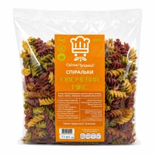 Макарони-спиральки рисові овочеві (без глютену) Світові Традиці 450 г