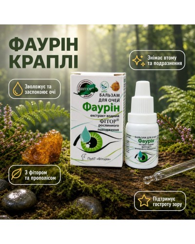 Бальзам (краплі) для очей ФАУРІН з фітором та прополісом 10 мл