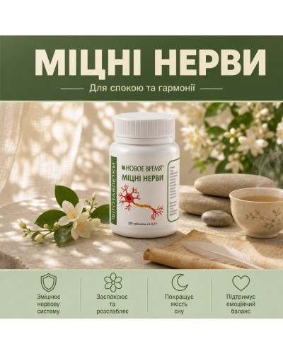 Фітотаблетки Міцні нерви ТМ Новое Время 120 шт.
