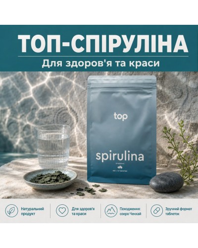ТОП-Спіруліна (з озера Ченхай) у таблетках 250 г