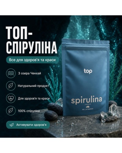 ТОП-Спіруліна з озера Ченхай у таблетках 100 г
