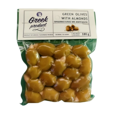 Оливки зелені з мигдалем Greek Product без кісточки 180 г