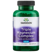 Swanson Triple Magnesium Complex Тройной магниевый комплекс 400 мг 100 vegcaps