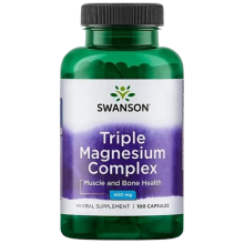 Swanson Triple Magnesium Complex Потрійний магнієвий комплекс 400 мг 100 vegcaps