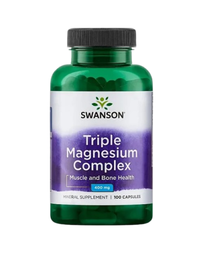 Swanson Triple Magnesium Complex Потрійний магнієвий комплекс 400 мг 100 vegcaps
