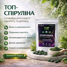 ТОП-Спіруліна (з озера Ченхай) у таблетках 250 г