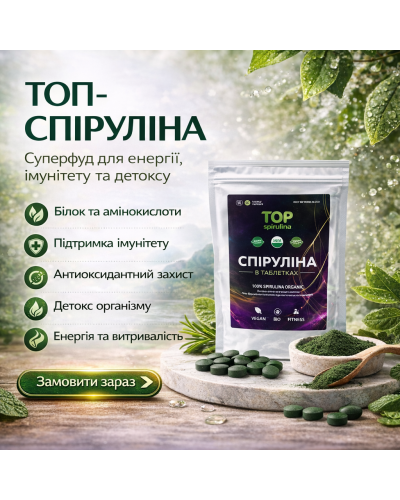 ТОП-Спіруліна (з озера Ченхай) у таблетках 250 г