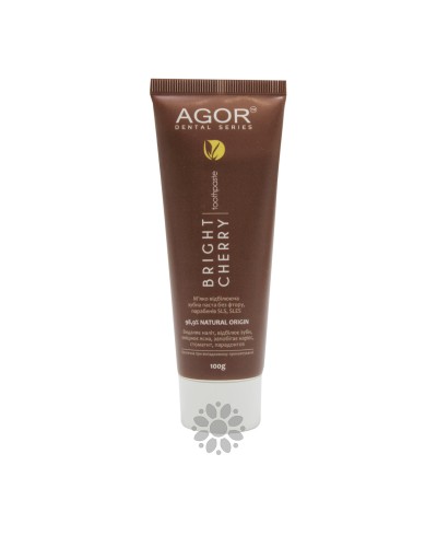 Натуральна відбілююча зубна паста AGOR BRIGHT CHERRY з кісточкою вишні 100 г
