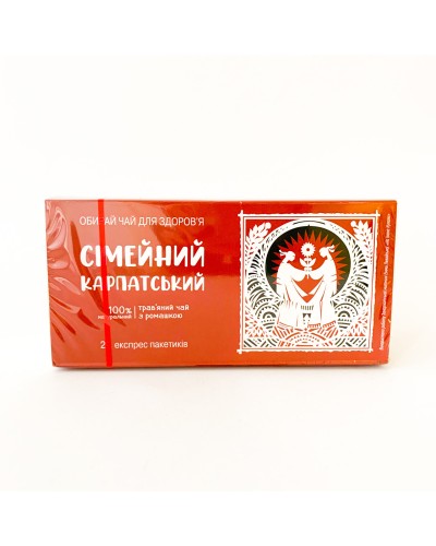 Трав'яний чай Сімейний Карпатський з ромашкою та іван-чаєм 20 пак.