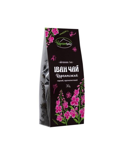Іван-чай Карпатчай Карпатський чорний, ферментований, крупнолистовий 30 г